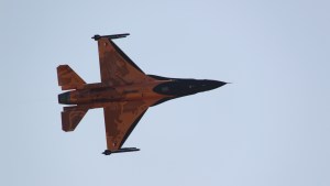 Netherlands Air Force F16 at Waddington Air show 2013
