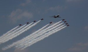 Red Arrows at Waddington Air Show 2013