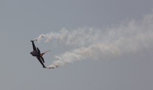 Netherlands Air Force F16 at Waddington Air show 2013