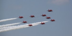 Red Arrows at Waddington Air Show 2013