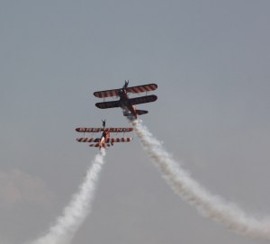 Breitling Wing Walkers at Waddington Air Show 2013